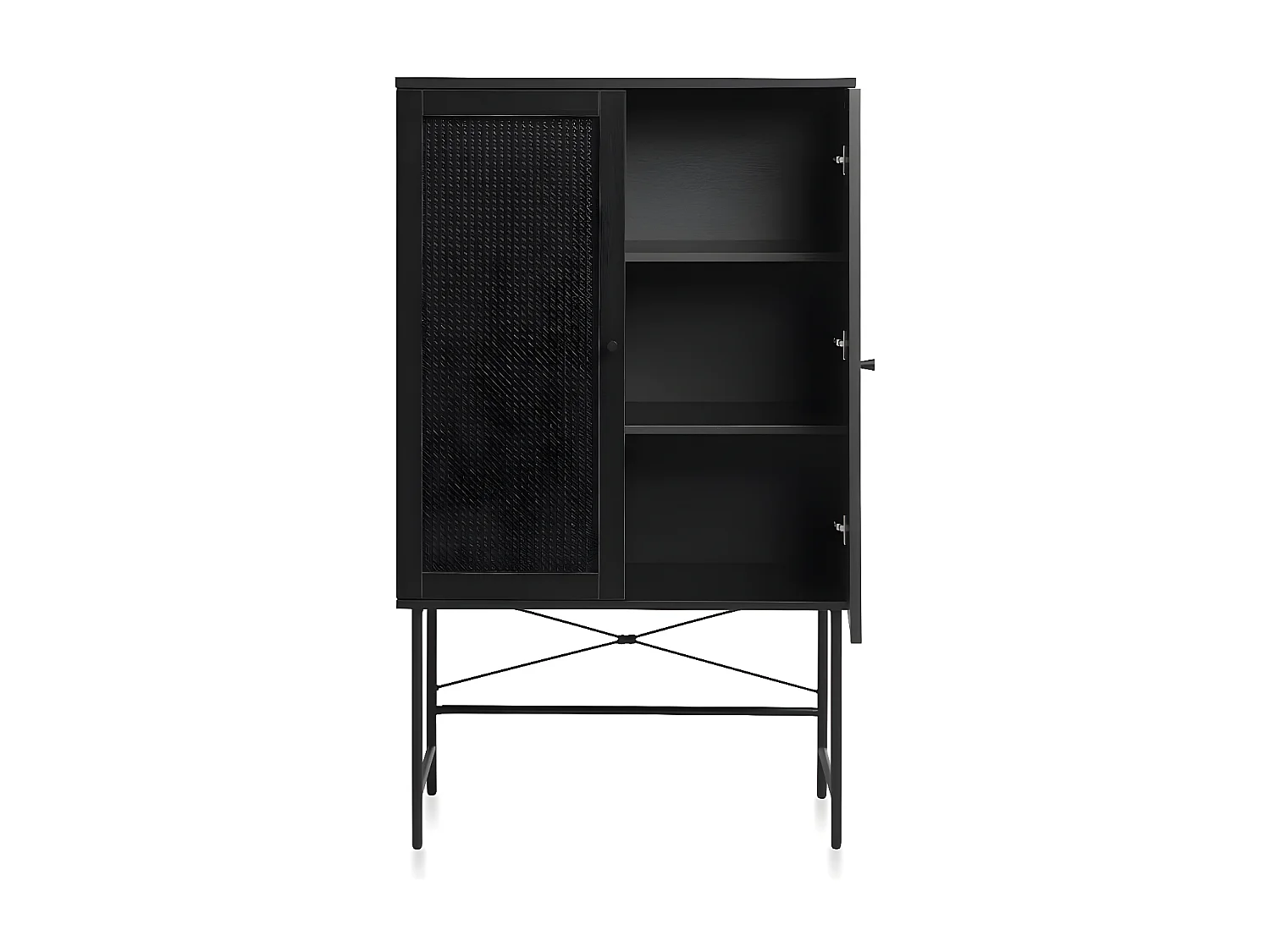 Buffet vaisselier bois et cannage manarola  80x40cm