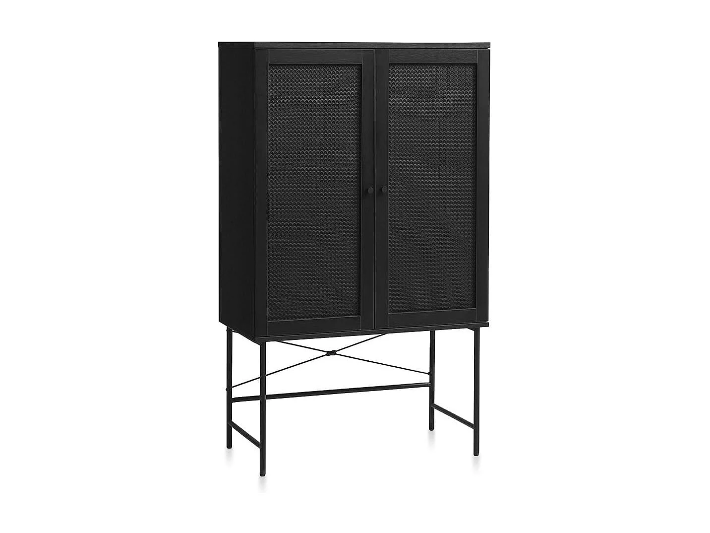 Buffet vaisselier bois et cannage manarola  80x40cm