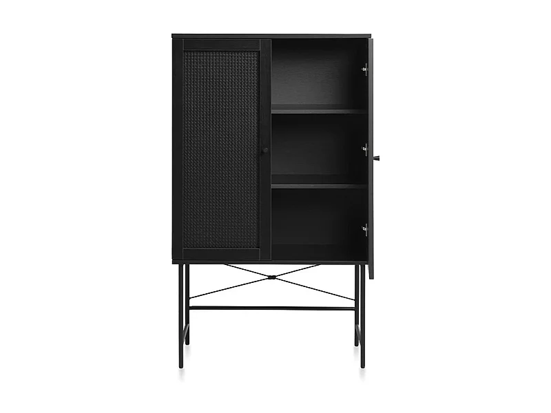 Buffet vaisselier bois et cannage manarola  80x40cm