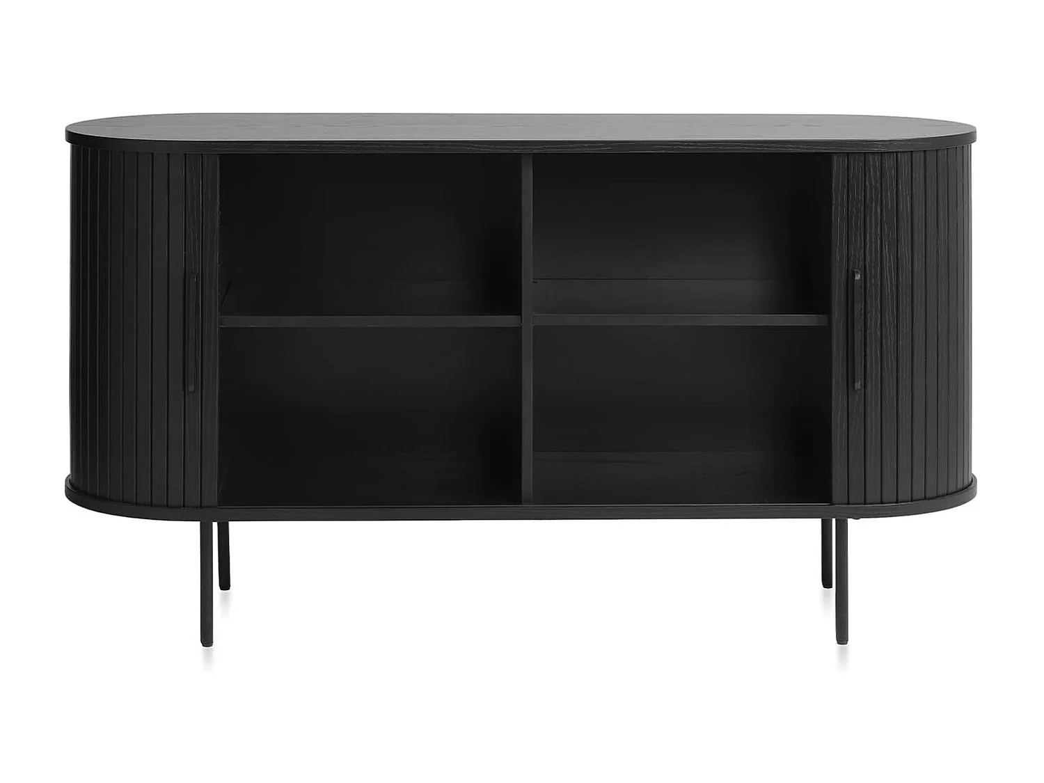 Buffet bois noir alba 140x45 cm