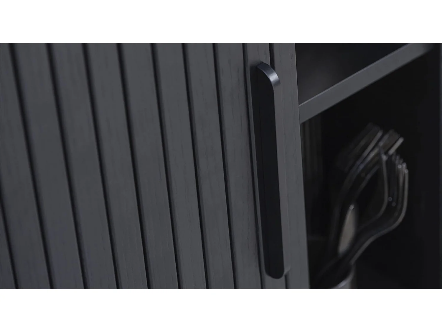 Buffet bois noir alba 140x45 cm