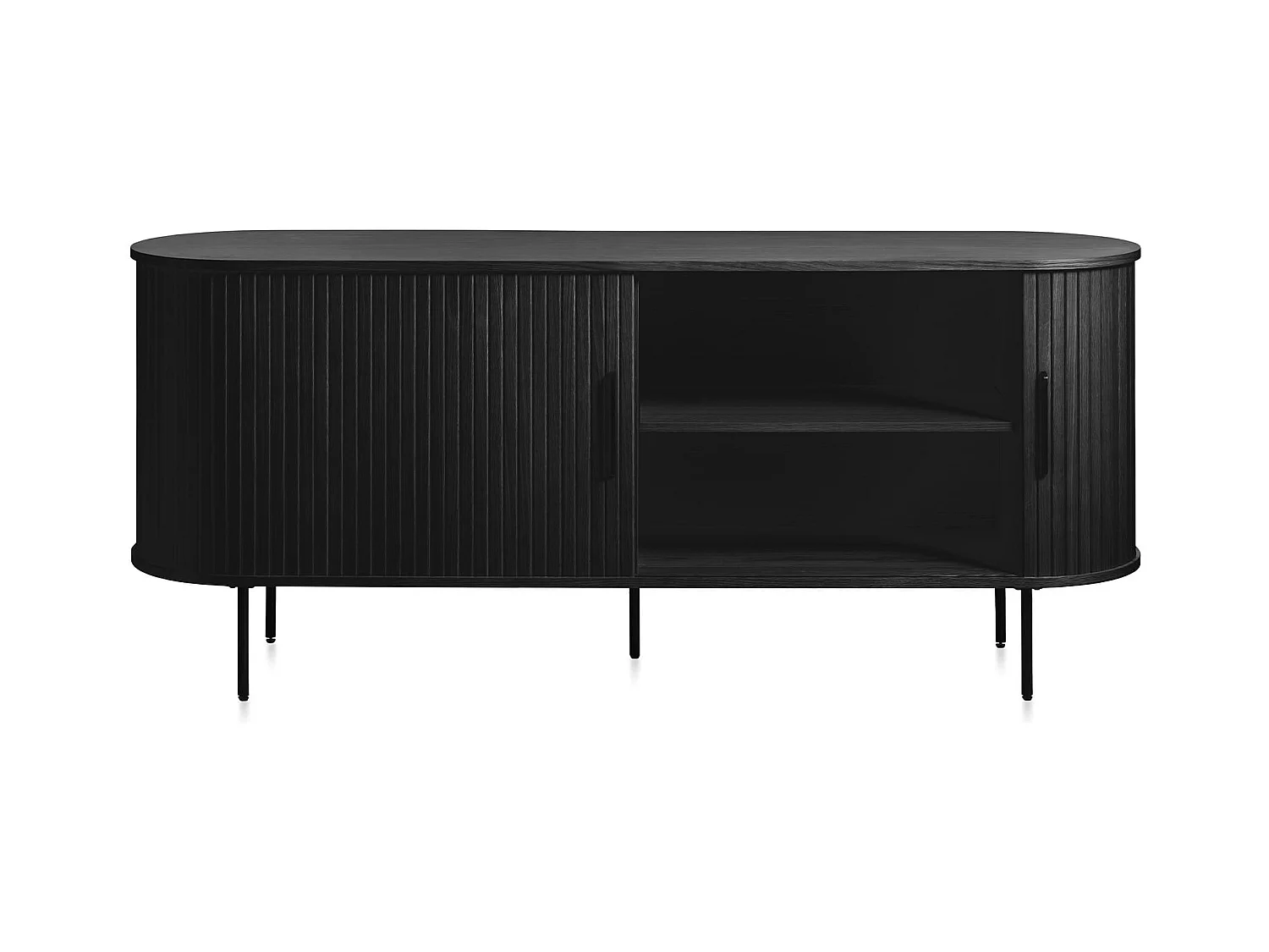 Buffet bois noir alba 180x45cm