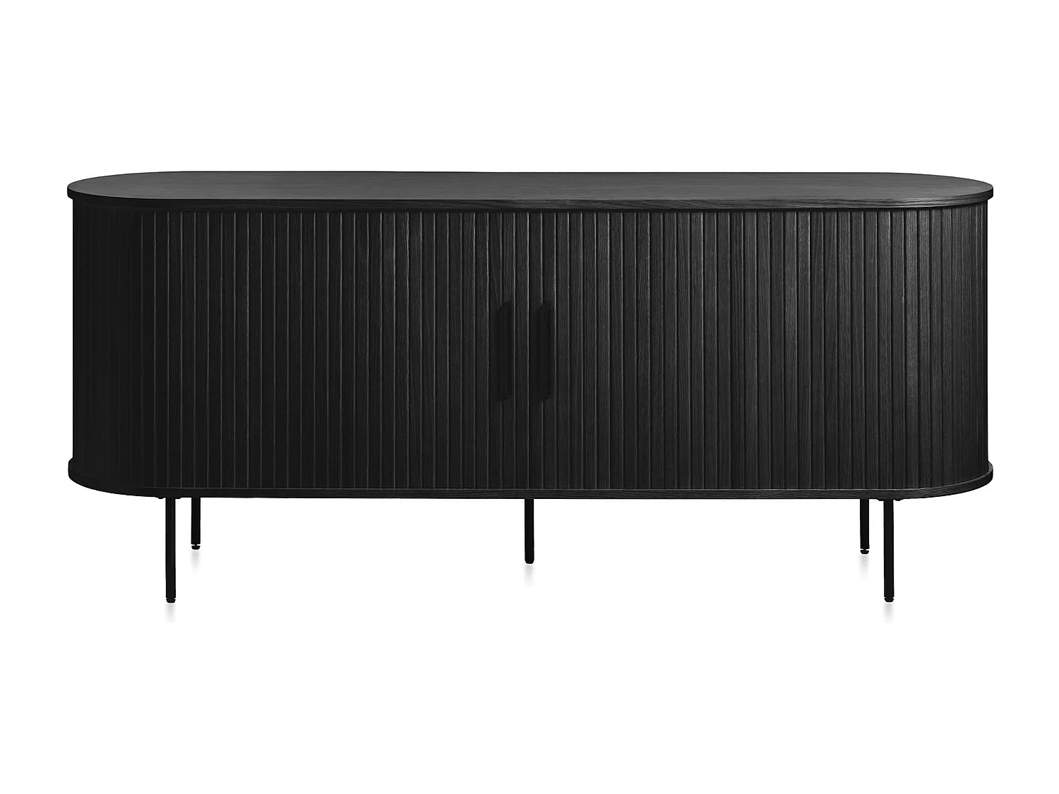 Buffet bois noir alba 180x45 cm