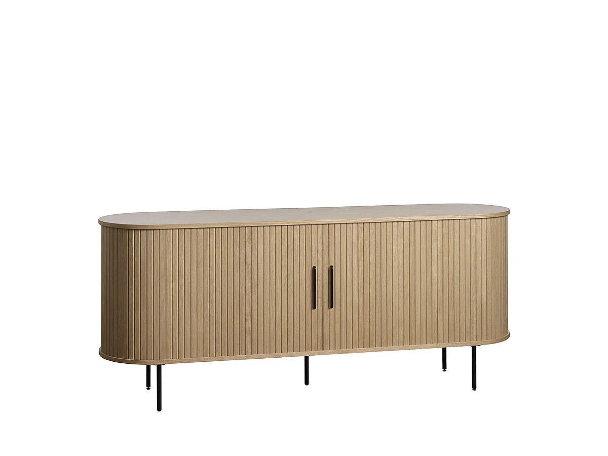 Buffet bois noir alba 180x45 cm