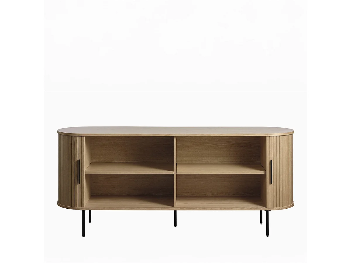 Buffet bois noir alba 180x45 cm