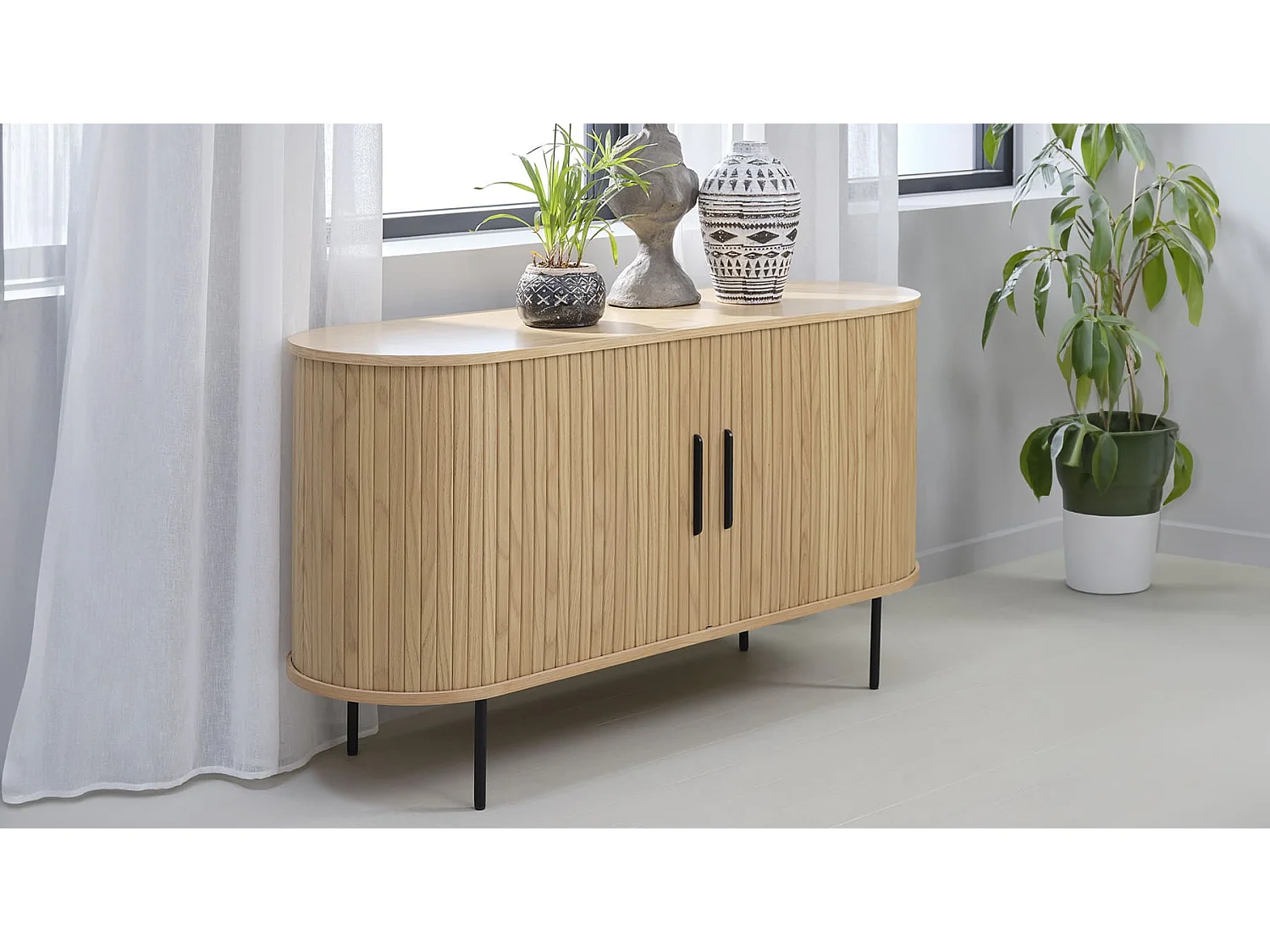 Buffet bois naturel alba 140x45 cm