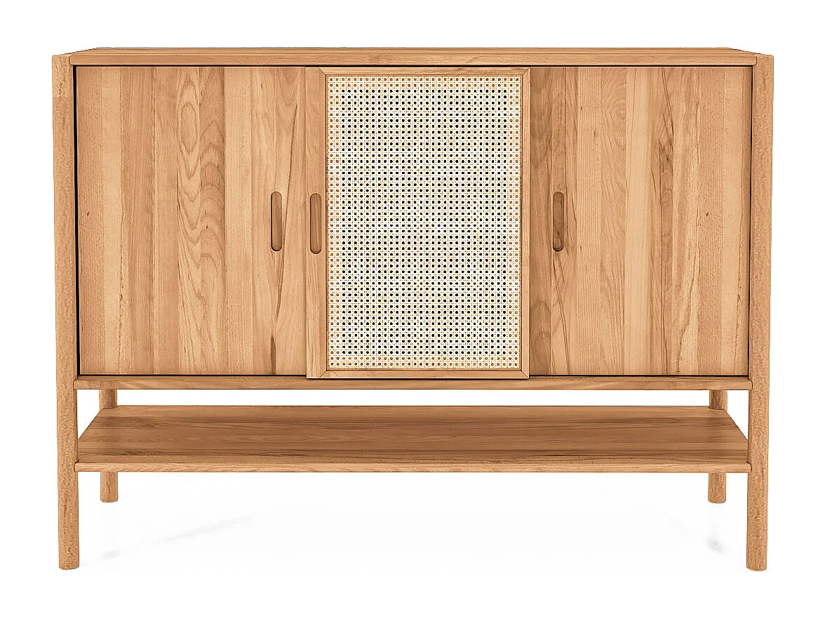 Buffet hêtre et canage sogno 142x46cm