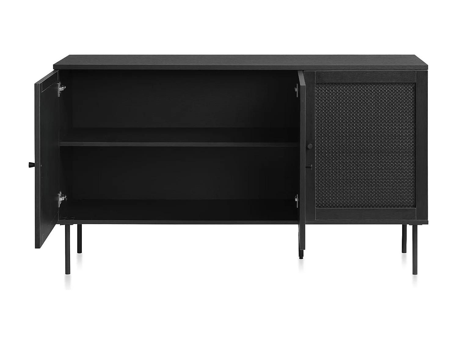 Buffet hêtre et canage sogno 142x46cm