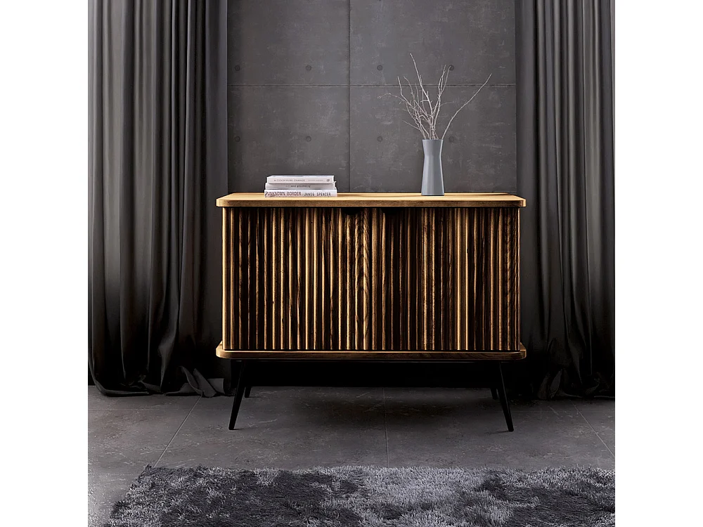 Buffet bois hêtre 2 portes amalfi 97x46 cm