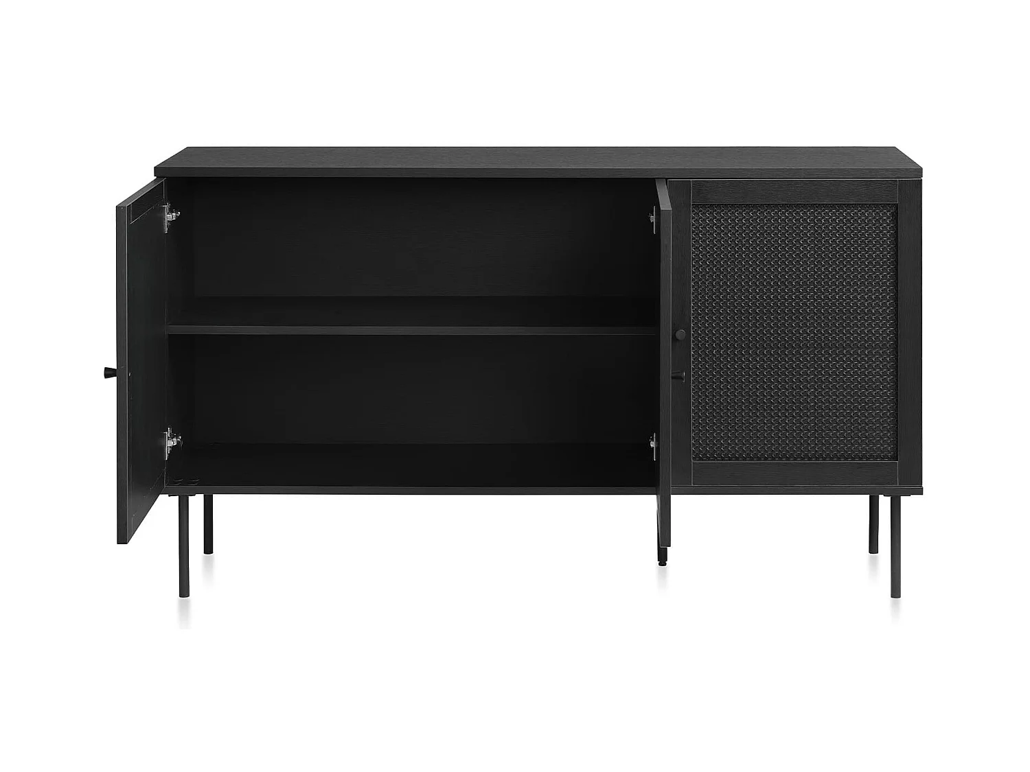 Buffet bois et cannage manarola 140x40cm