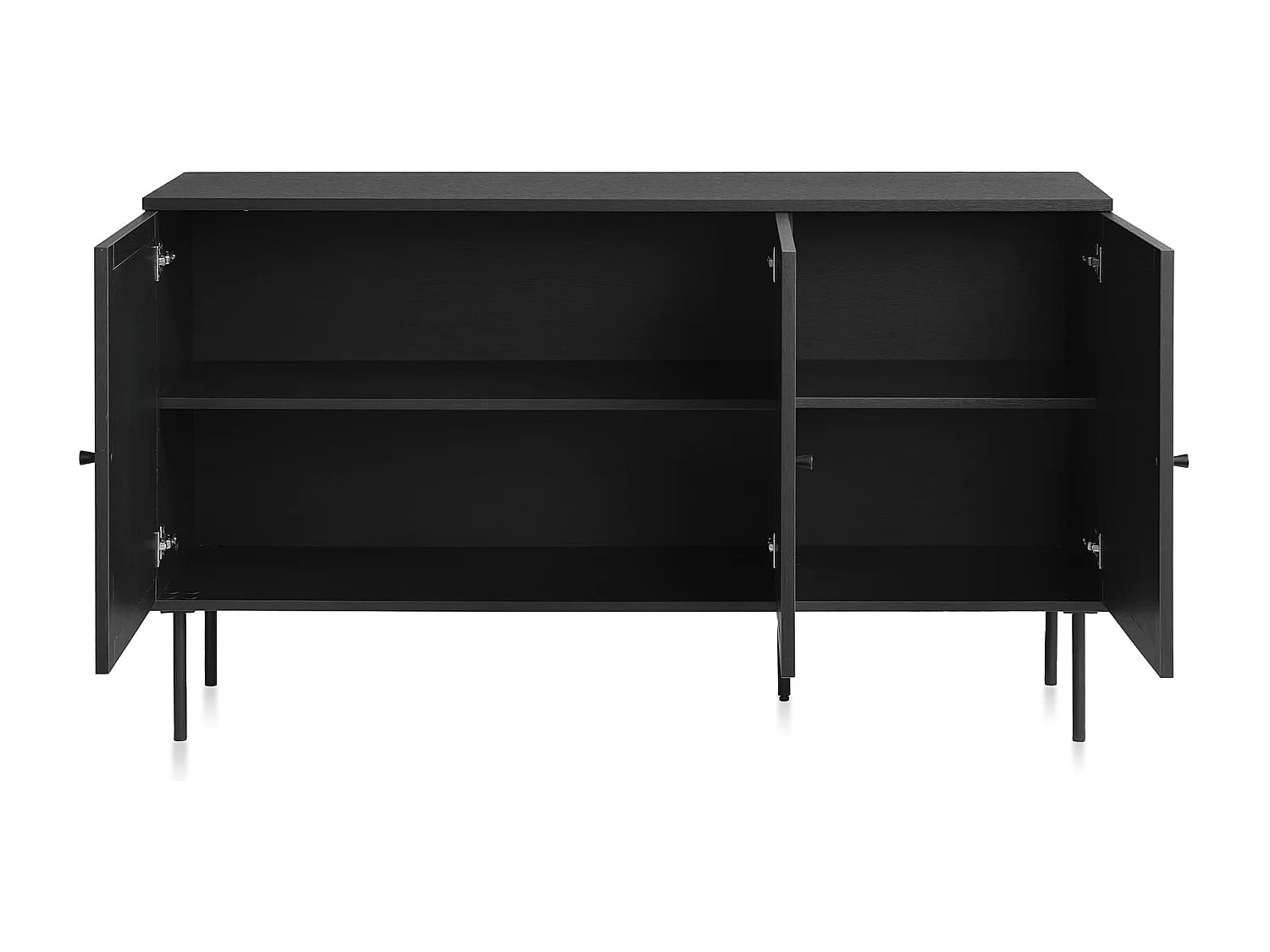 Buffet bois et cannage manarola 140x40 cm