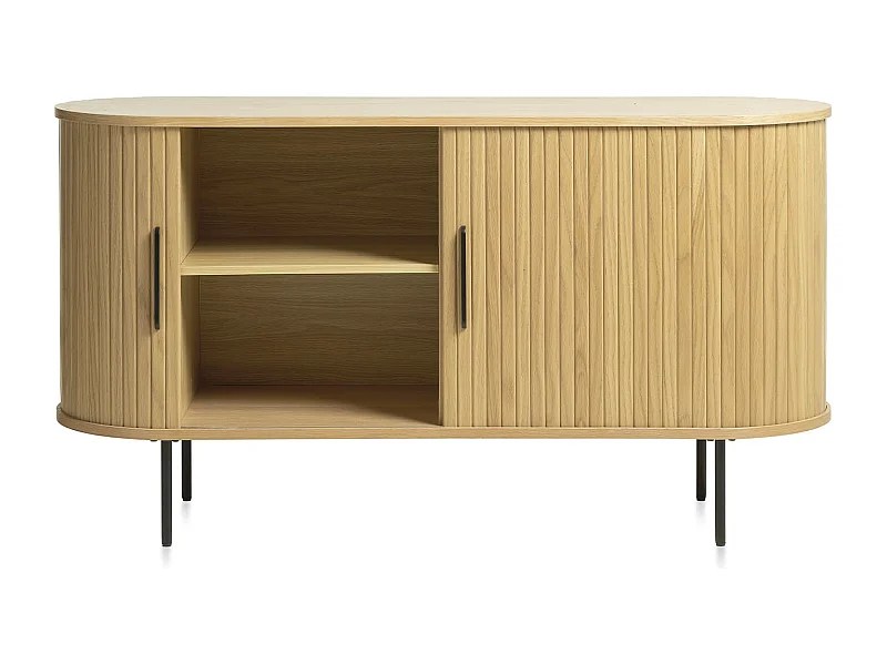 Buffet bois et cannage manarola 140x40cm