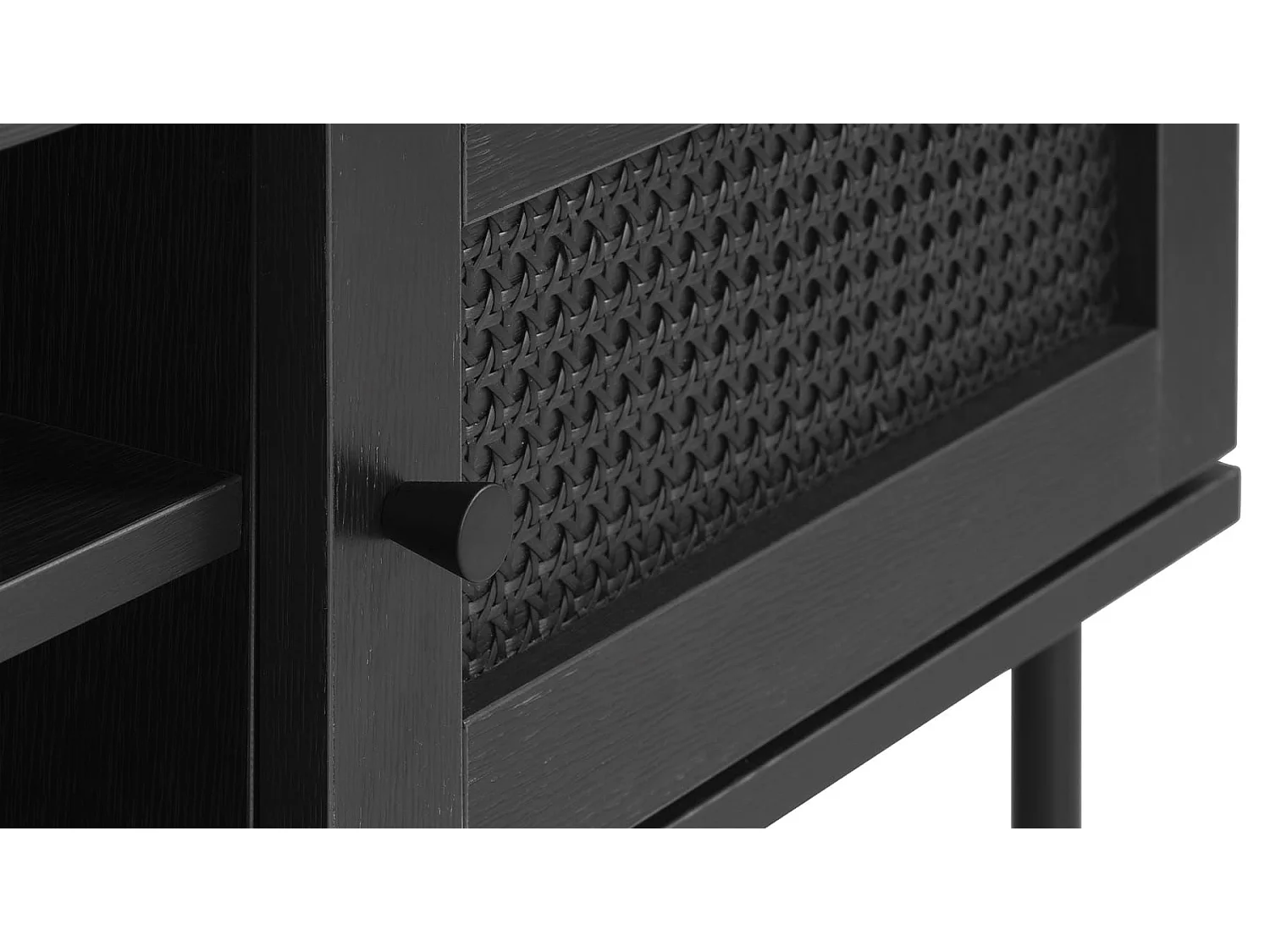 Meuble de télévision hêtre et canage sogno 204x46 cm