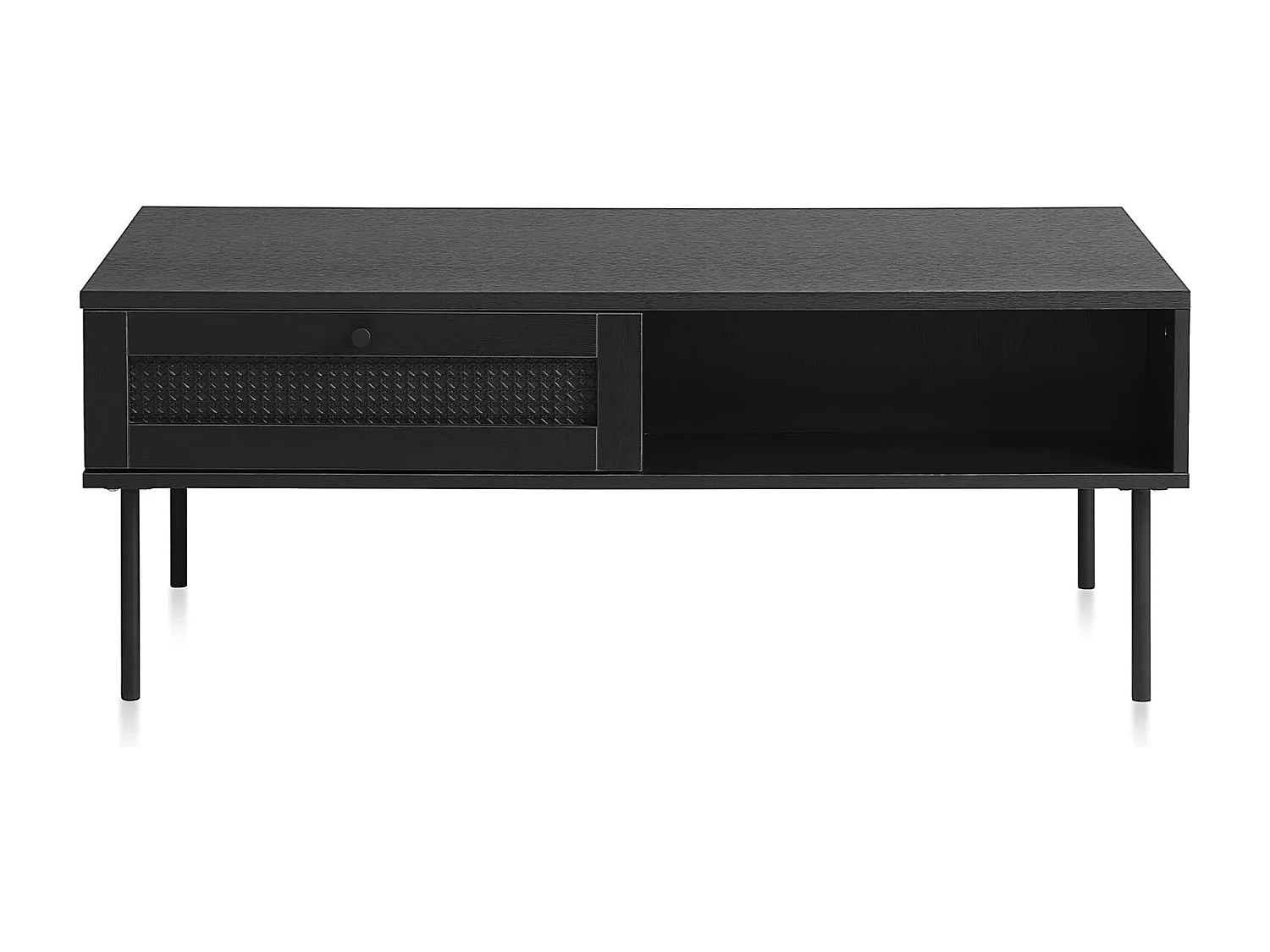 Meuble tv bois et cannage manarola 120x40cm