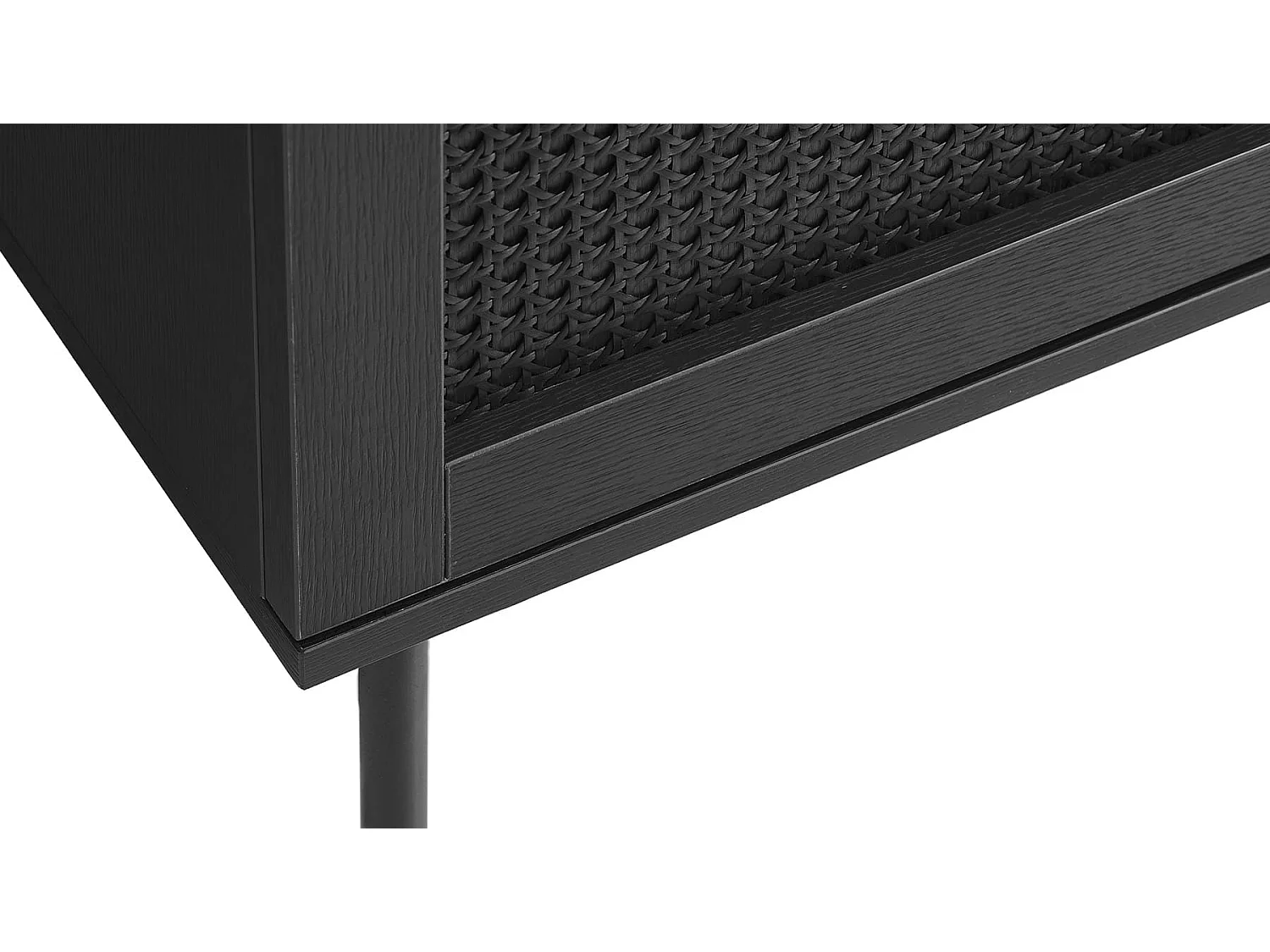 Meuble tv bois et cannage manarola 120x40cm