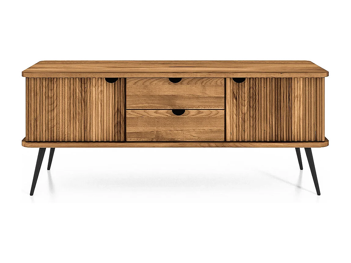 Meuble tv bois hêtre amalfi 144x46 cm