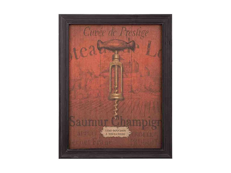 Holz- und Stoffgemälde 33x43x1,8h cm