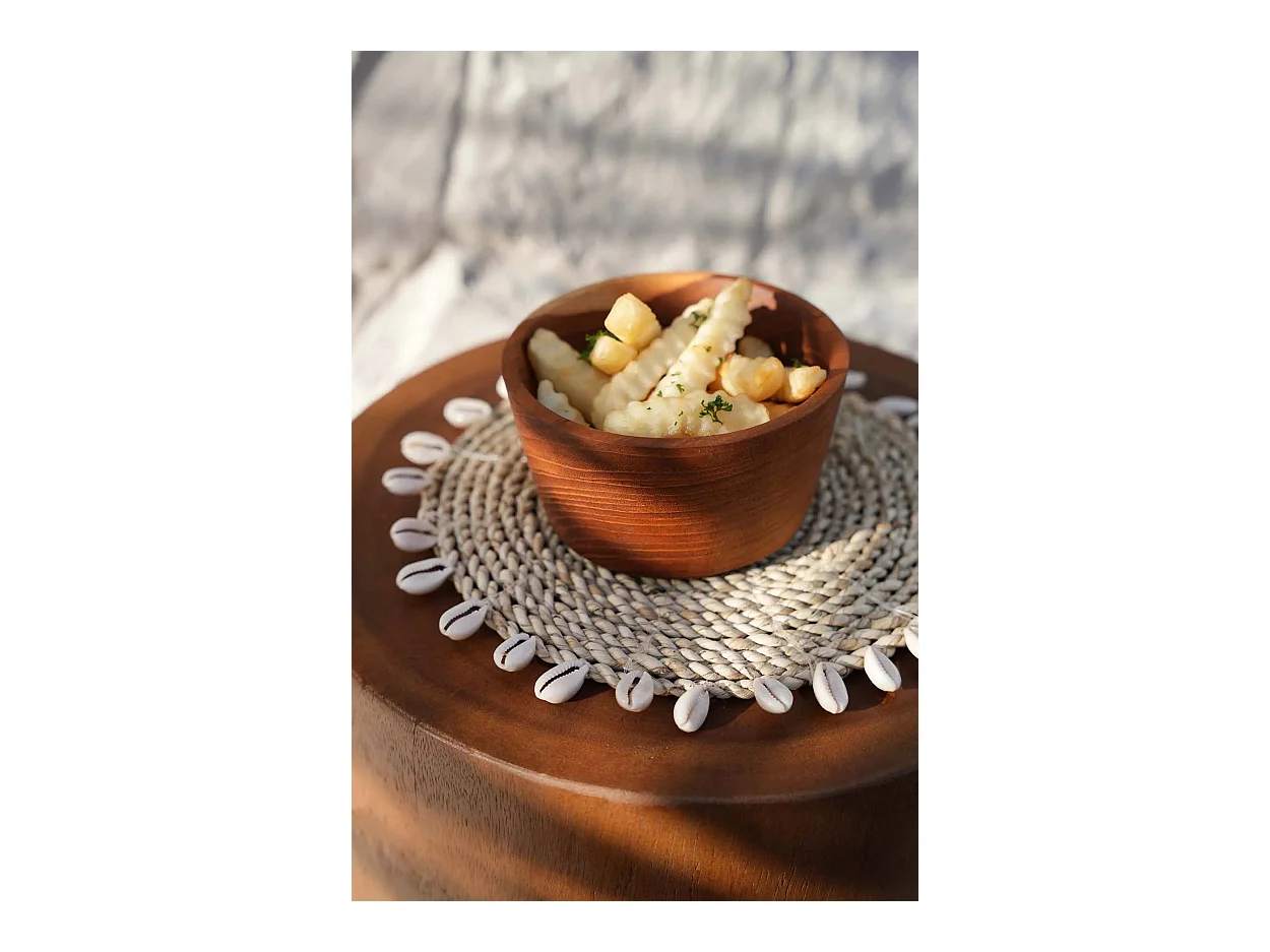 Der Raffia Shell Untersetzer