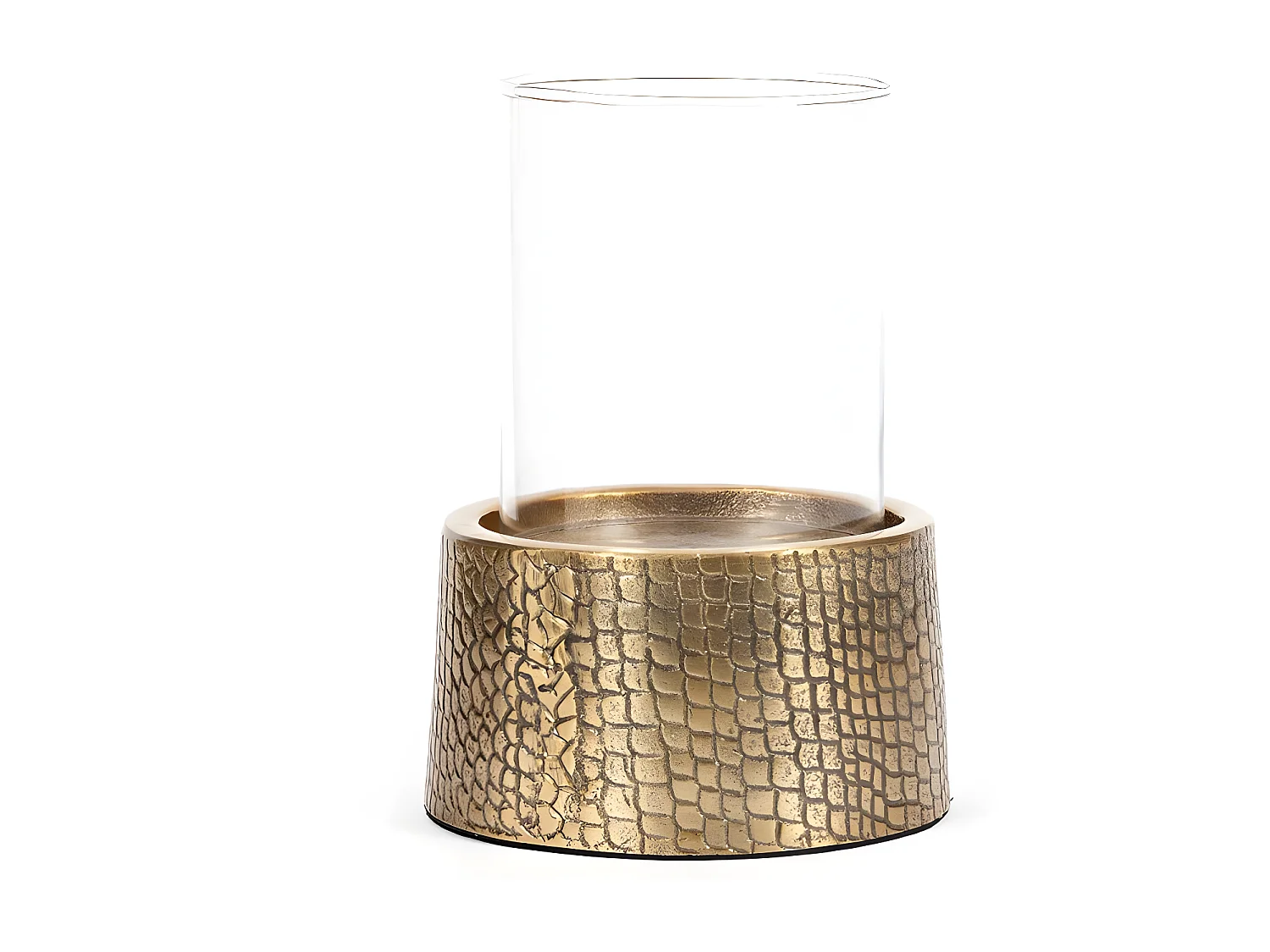 Le Bougeoir Croco Avec Verre - Laiton - L