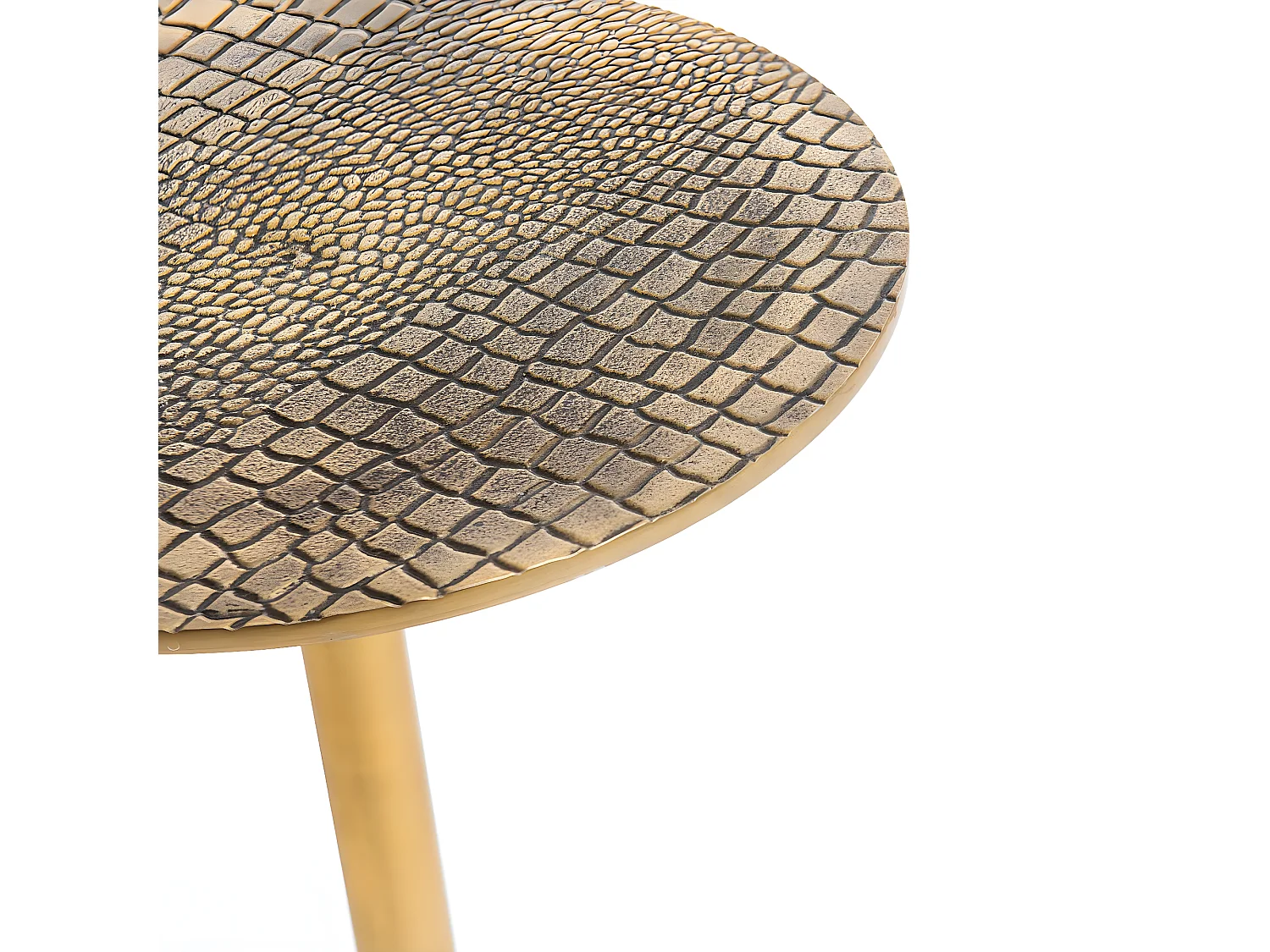 La Table D'appoint Croco - Laiton
