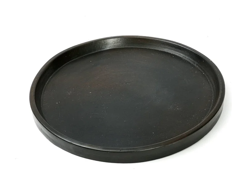 Der Gebrannte Terrakotta-Teller - Schwarz - S