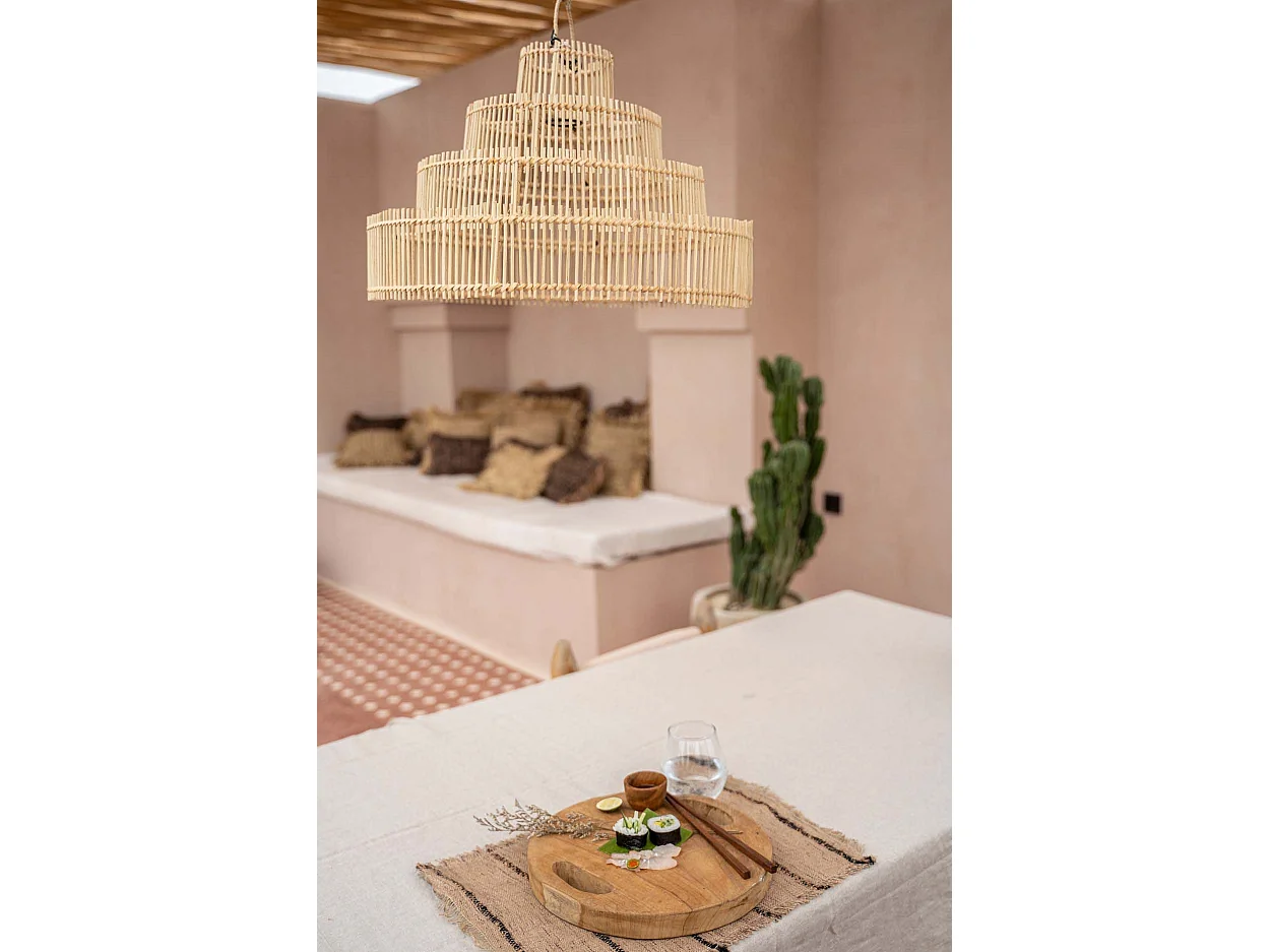 Die Wedding Cake Pendelleuchte - Natur - M