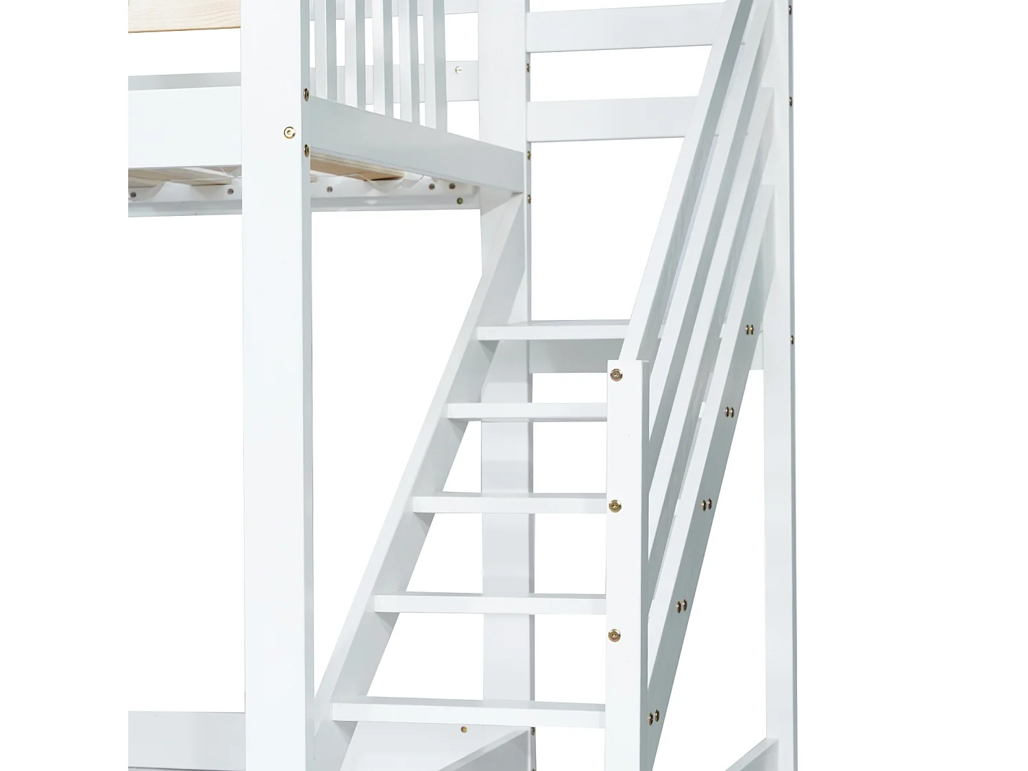 Beliche 90x200cm para 2 crianças - cama cabine de madeira com escadas e barreira, escorrega e janela, anti-queda - balnc