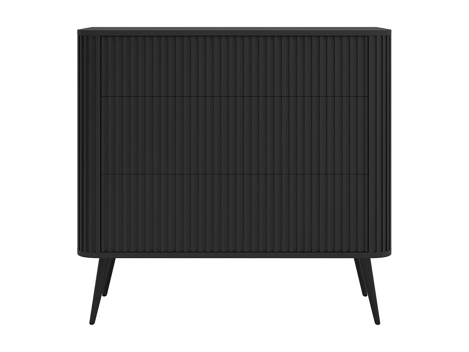 Commode - 93 cm - 3 tiroirs - noir - OVARLO