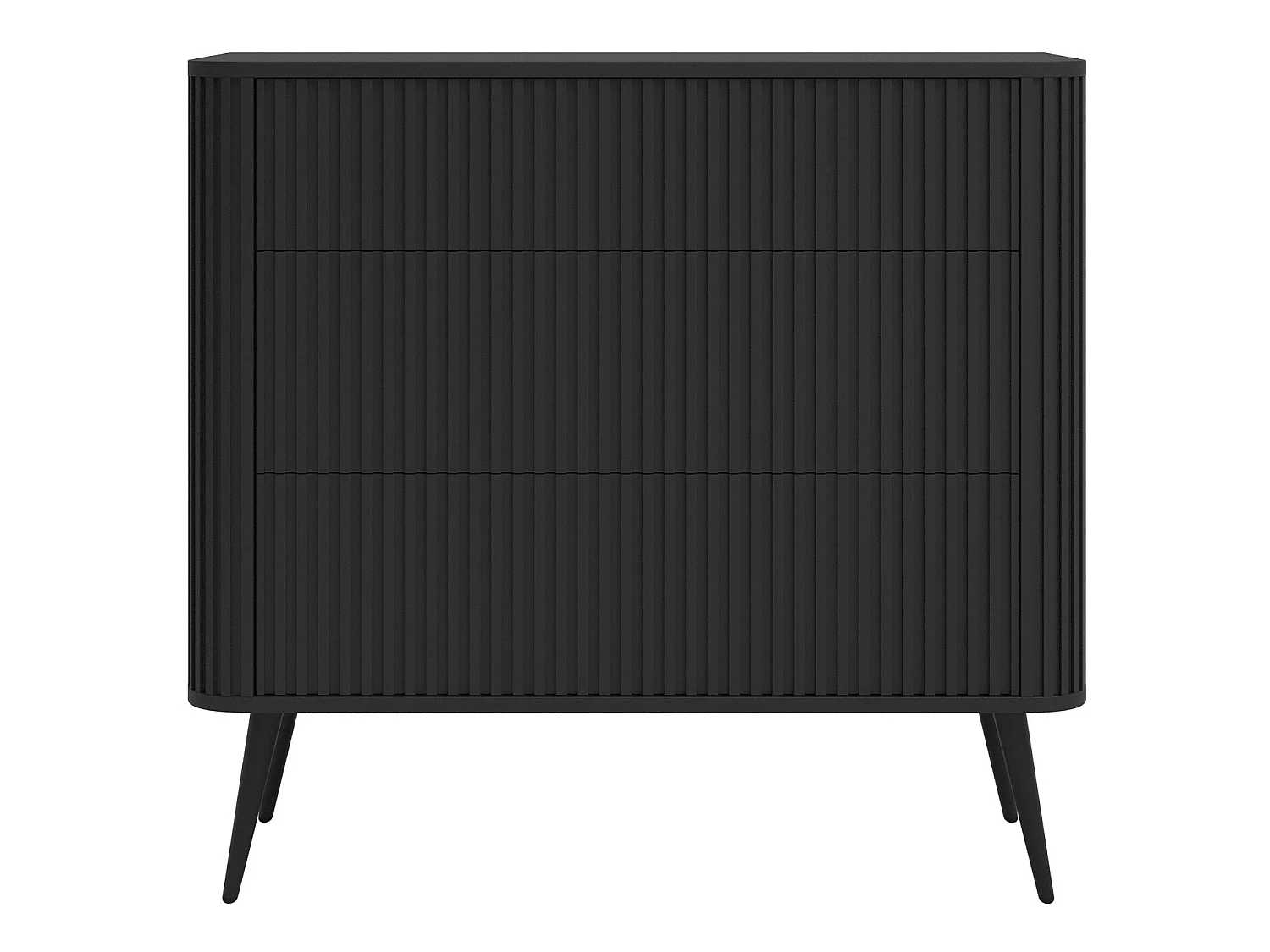 Ladekast - 93 cm - 3 lades - zwart - OVARLO