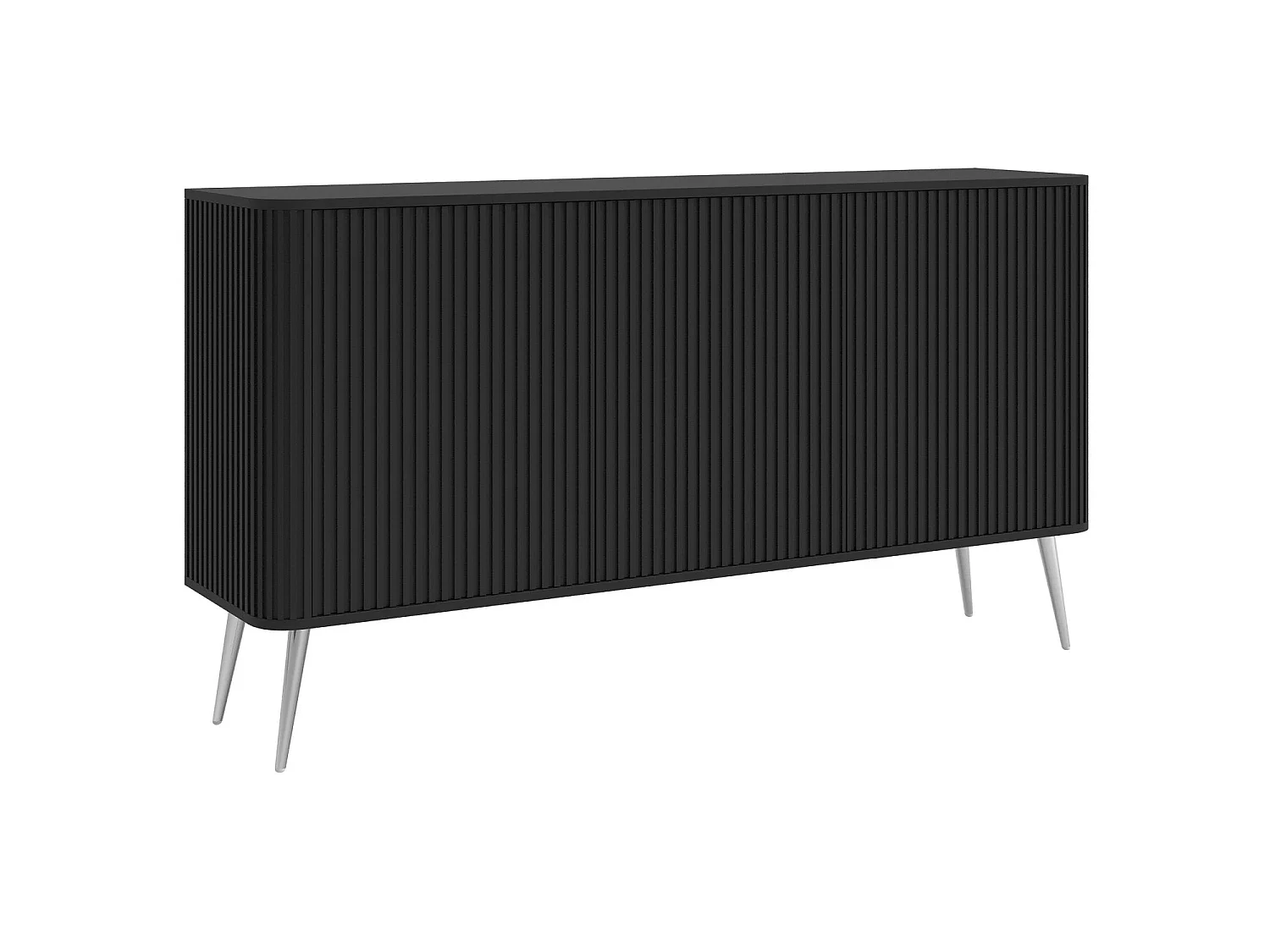 Buffet 3 portes - 163 cm - noir / doré - OVARLO