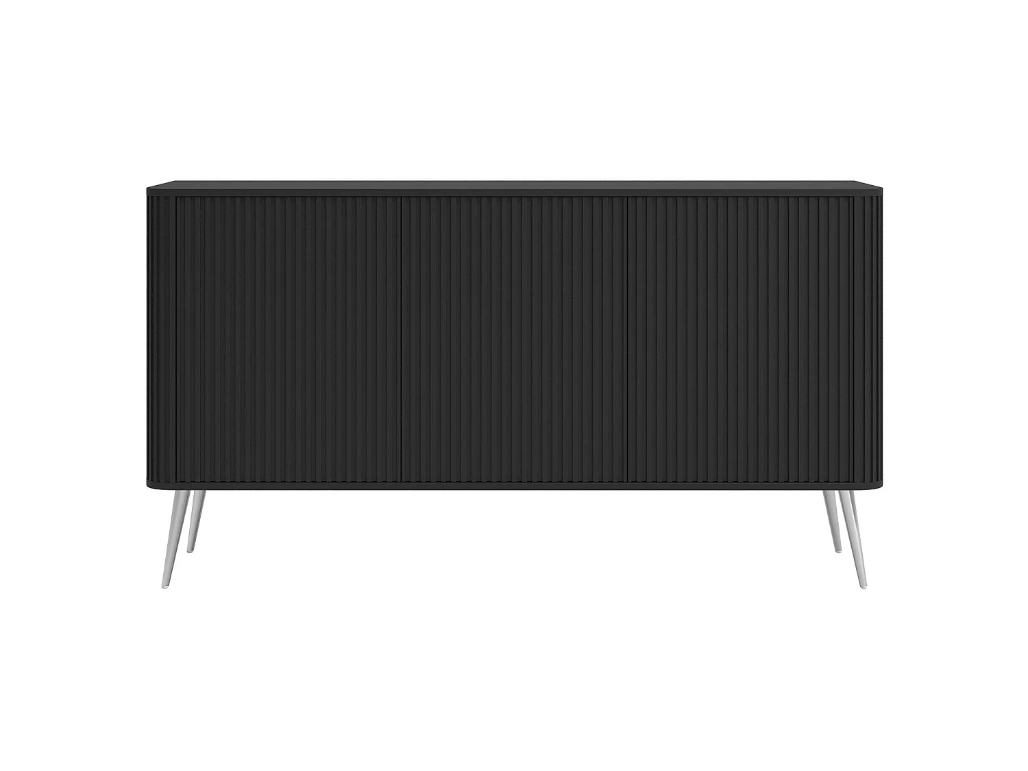 Buffet 3 portes - 163 cm - noir / doré - OVARLO