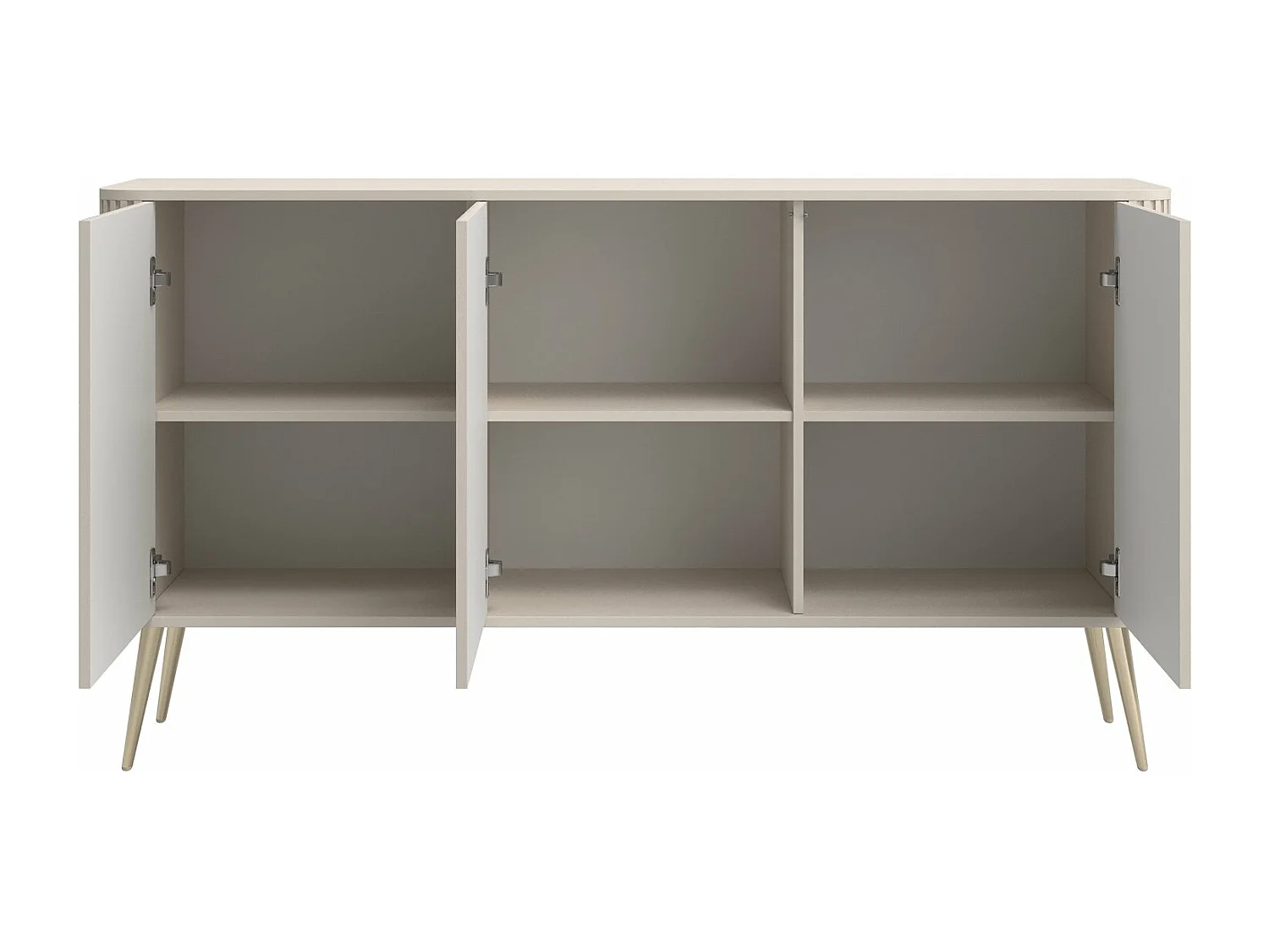 Sideboard - Greige mit Metallbeinen - 163 cm - OVARLO