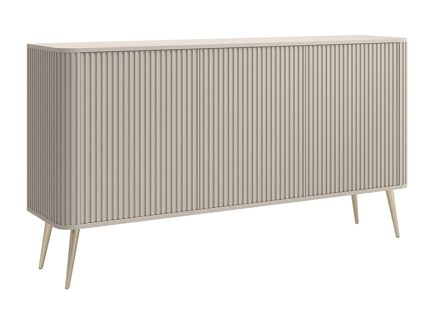 Sideboard - Greige mit Metallbeinen - 163 cm - OVARLO