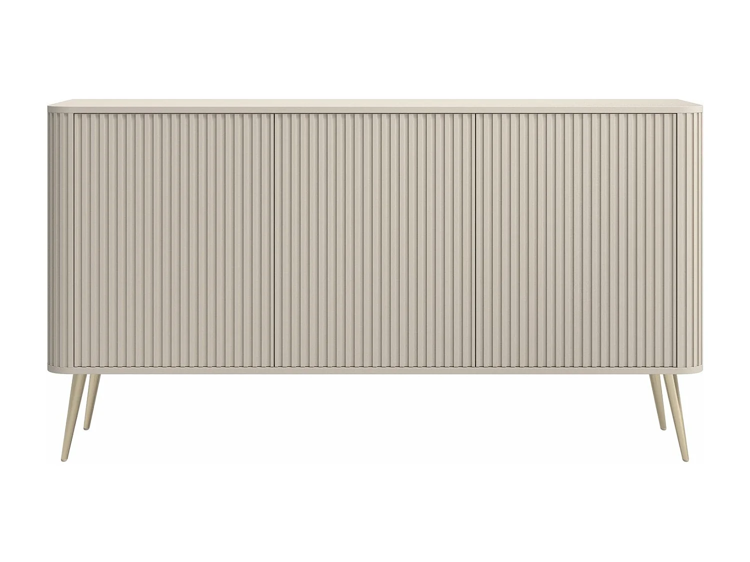 Sideboard - Greige mit Metallbeinen - 163 cm - OVARLO