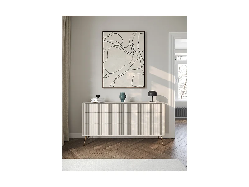 Ladekast - 168 cm - 6 laden - greige - OVARLO