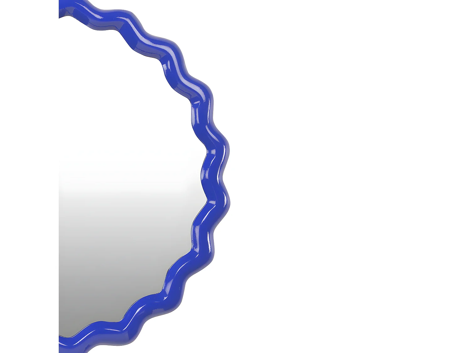 Sienne - Miroir rond ø40cm - Bleu électrique