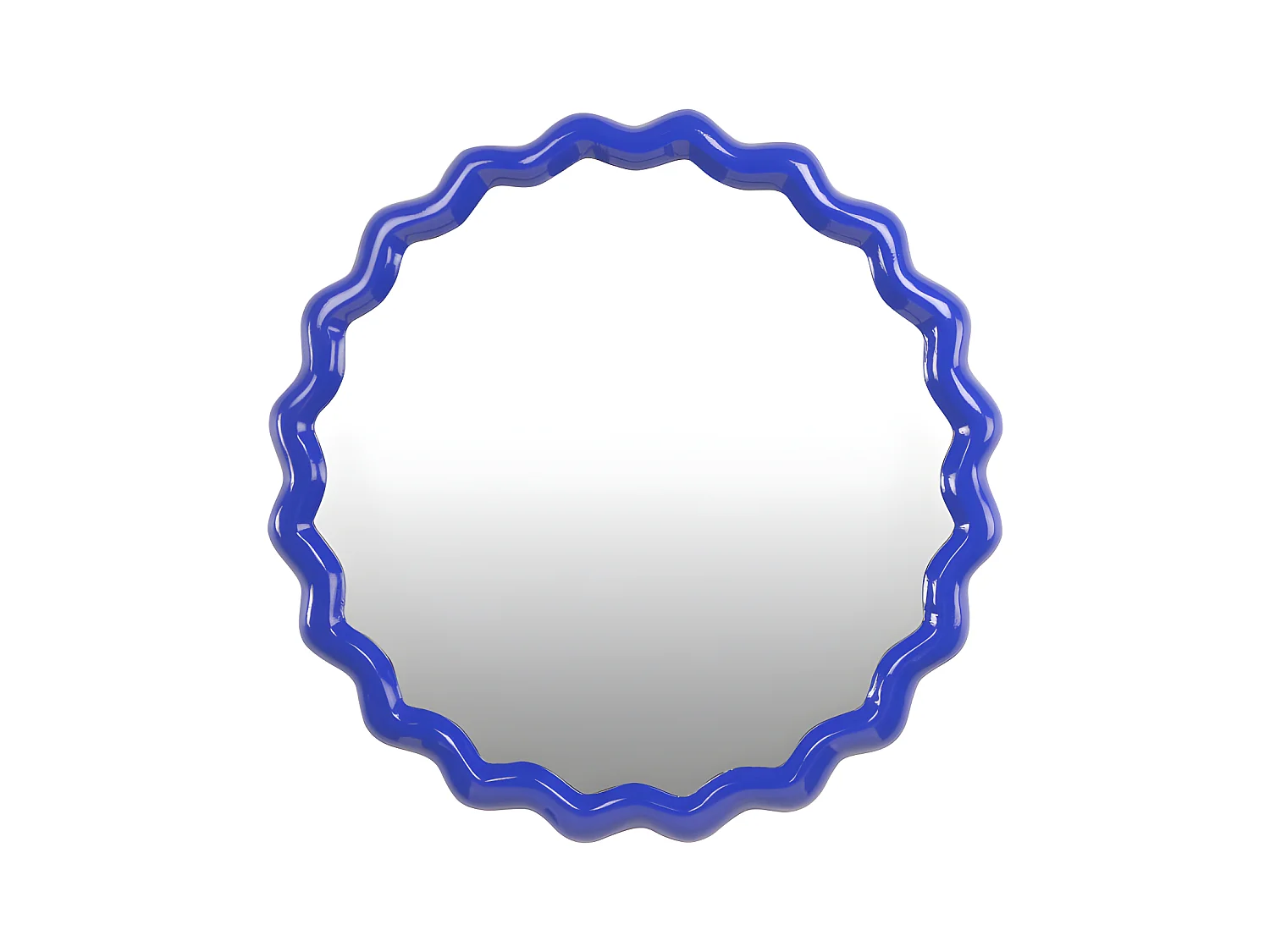 Sienne - Miroir rond ø40cm - Bleu électrique