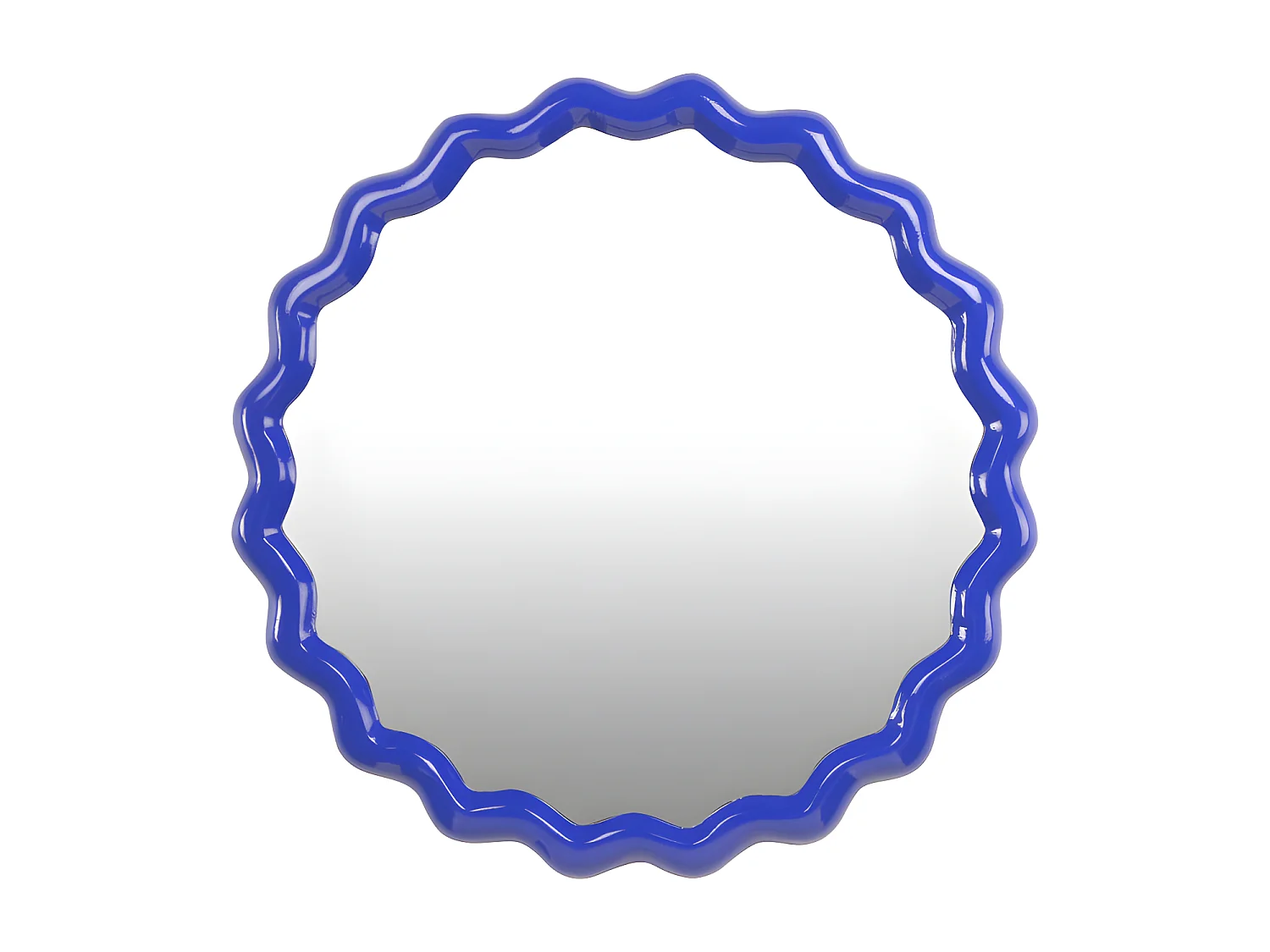 Sienne - Miroir rond ø40cm - Bleu électrique