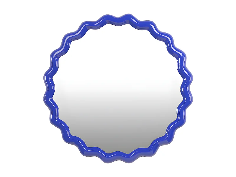 Sienne - Miroir rond ø40cm - Bleu électrique