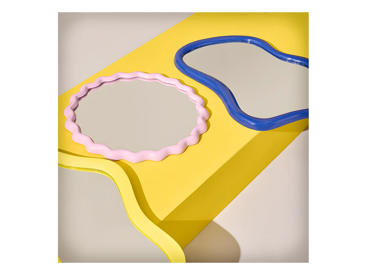 Sienne - Miroir rond ø40cm - Rose