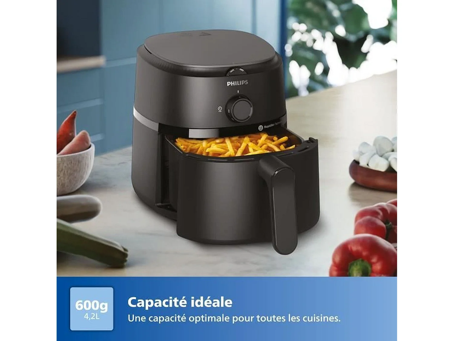 Philips Serie 1000 NA120/00 Friggitrice ad aria calda 4,2 L 1500 W Nero