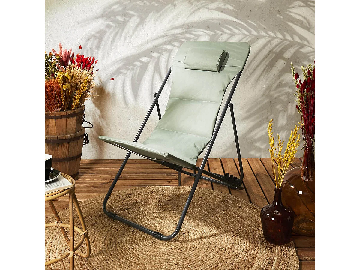 MALAM - Chilienne avec Têtière Tissu Kaki