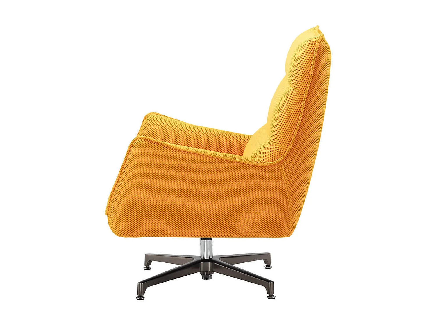 LAREDO - Fauteuil Pivotant Tissu Maille 3D Jaune