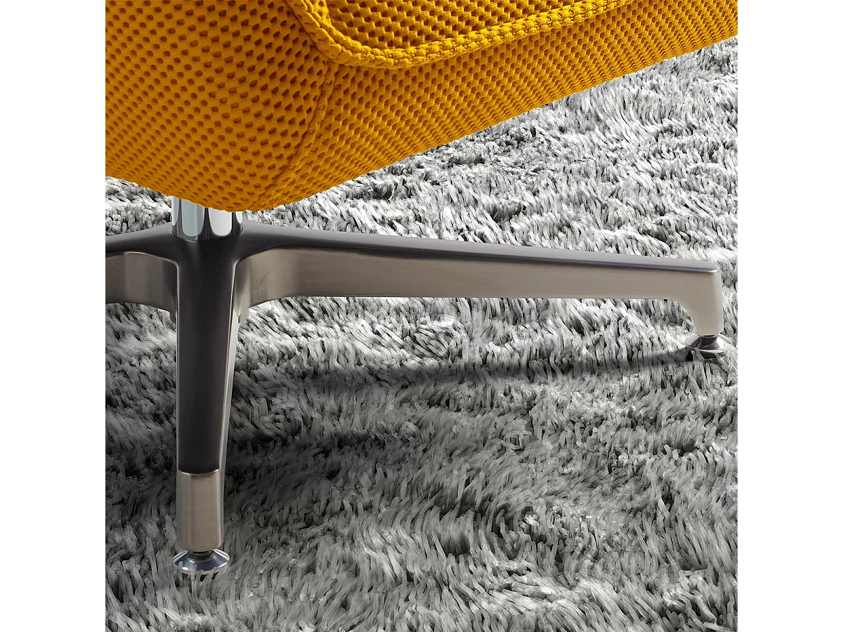 LAREDO - Fauteuil Pivotant Tissu Maille 3D Jaune