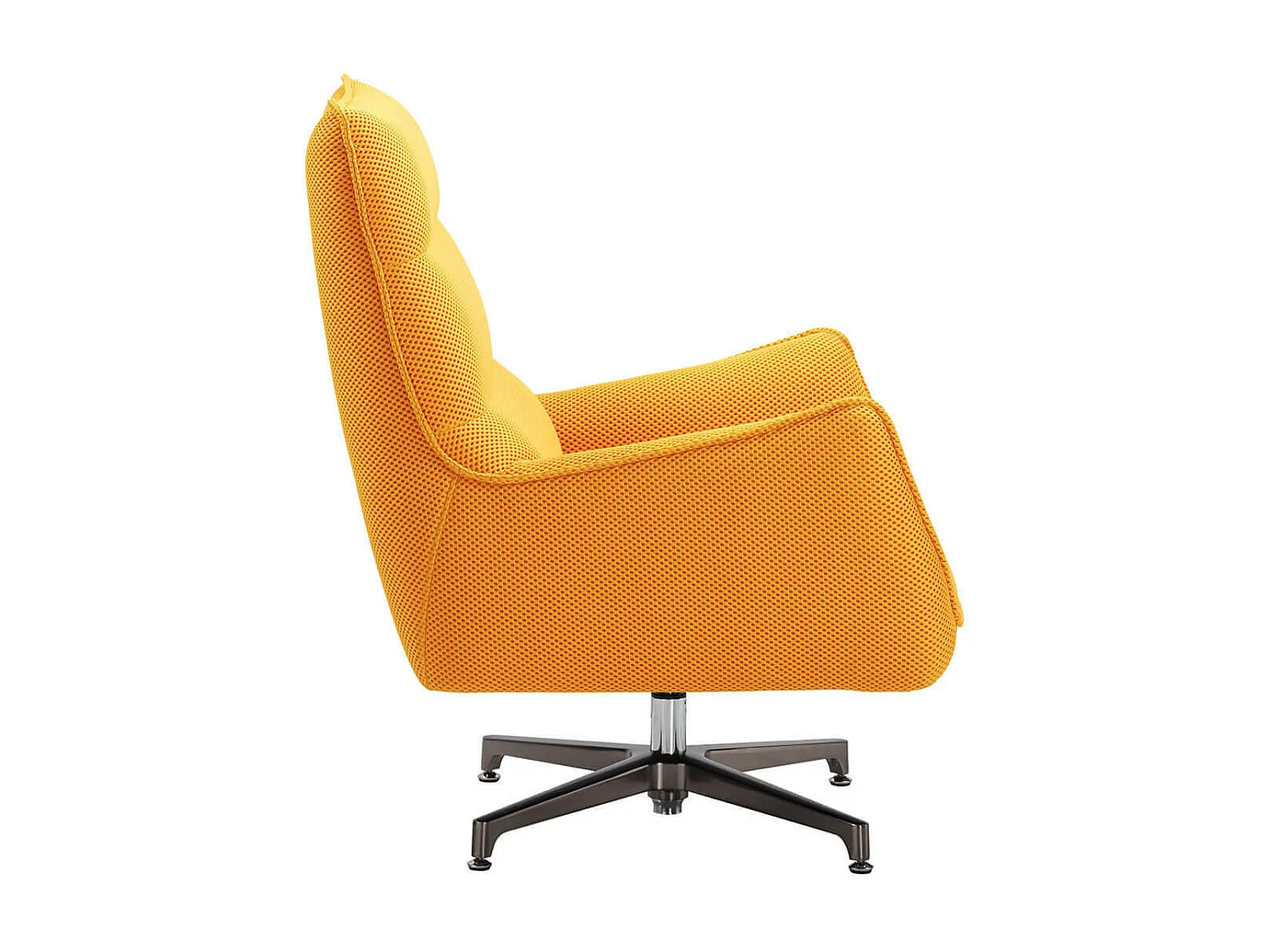 LAREDO - Fauteuil Pivotant Tissu Maille 3D Jaune