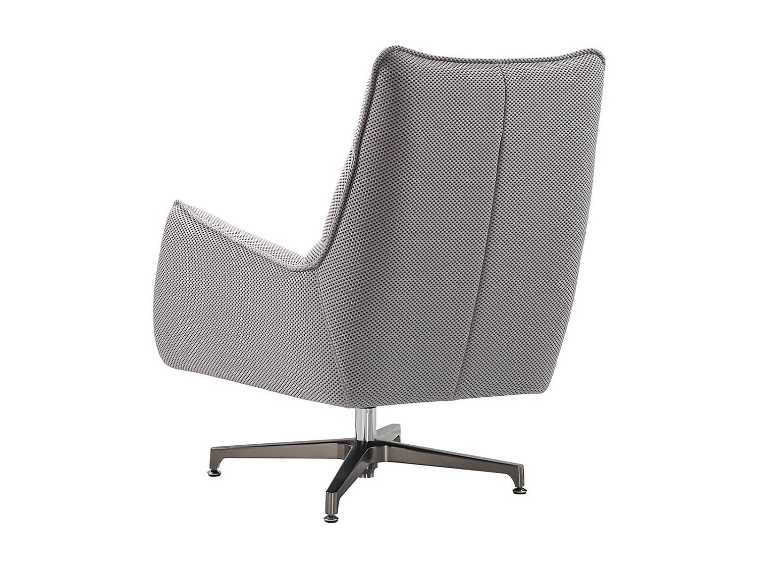 LAREDO - Fauteuil Pivotant Tissu Maille 3D Gris
