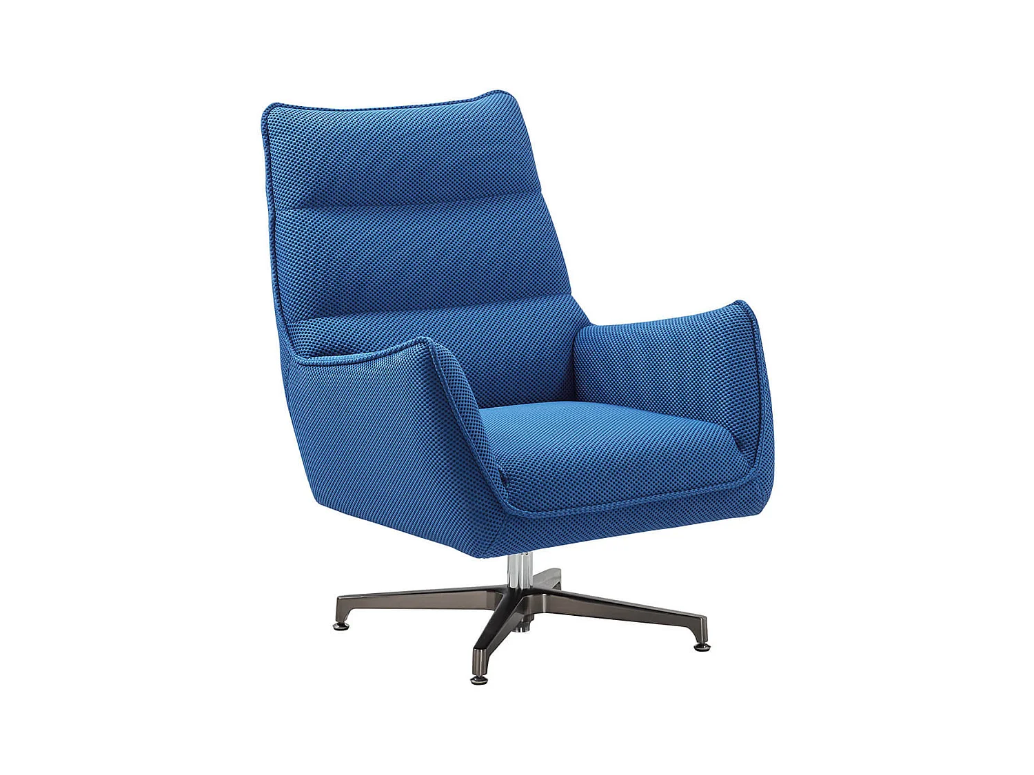 LAREDO - Fauteuil Pivotant Tissu Maille 3D Bleu