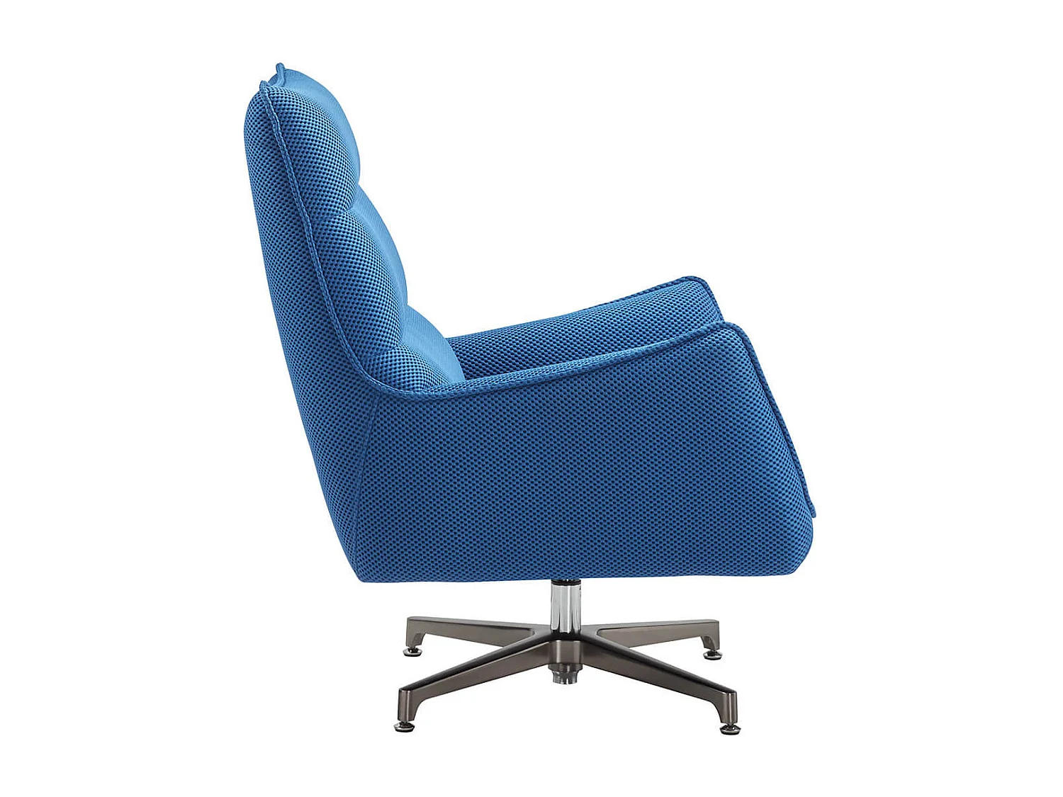 LAREDO - Fauteuil Pivotant Tissu Maille 3D Bleu