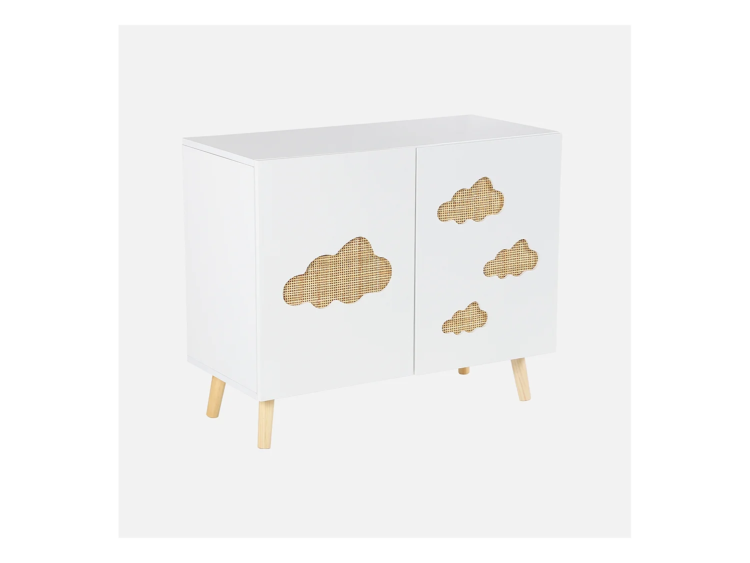 Arcón para niños, 2 puertas blanco
