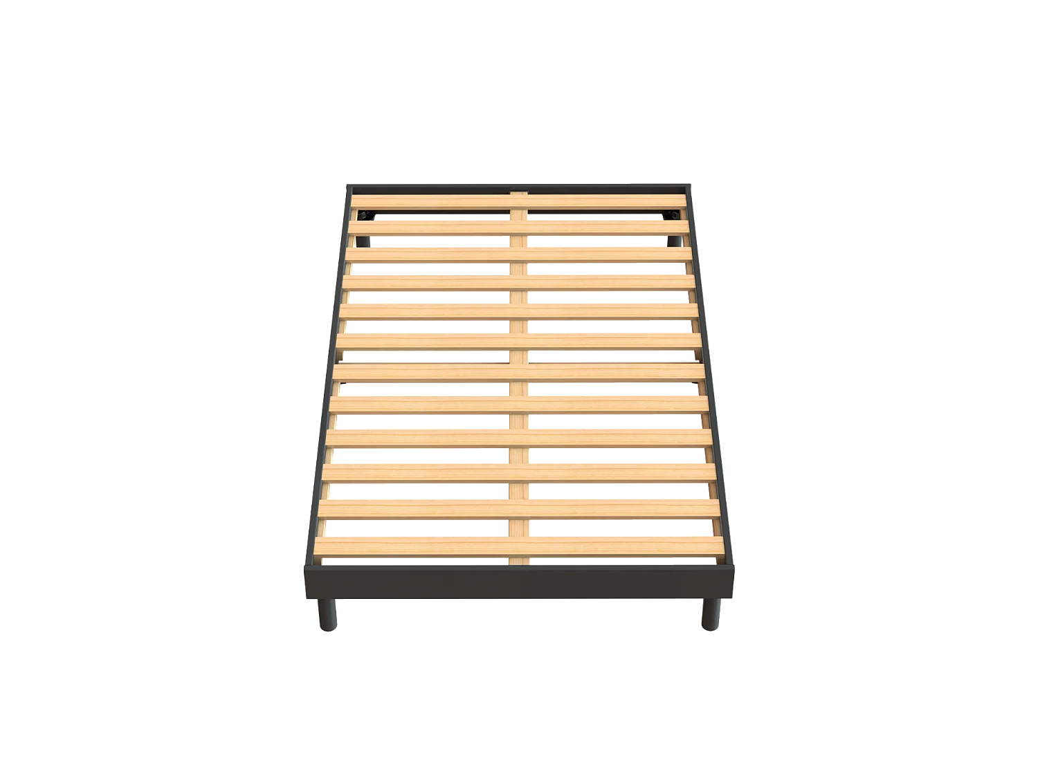 Ensemble Matelas mousse Cosmos White - 140x200cm - accueil mémoire de forme et Sommier kit gris